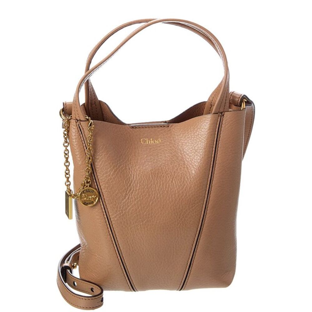 Chloé Spin Small Leather Bucket Bag, Pink